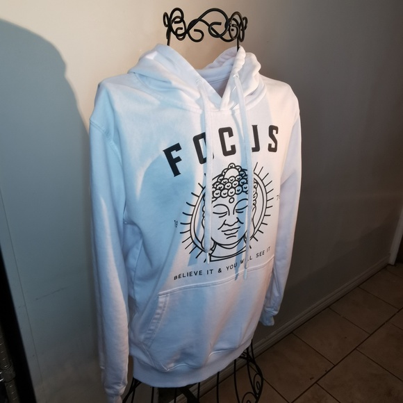 Old School White Hoodie Sz. S Cute and Fashionable - Picture 6 of 8